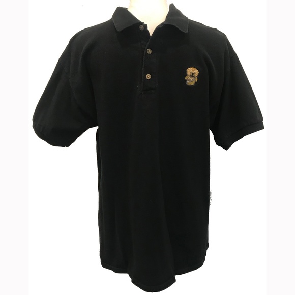 Star Wars Chubacca Black Polo Shirt Sz Med - Picture 1 of 4